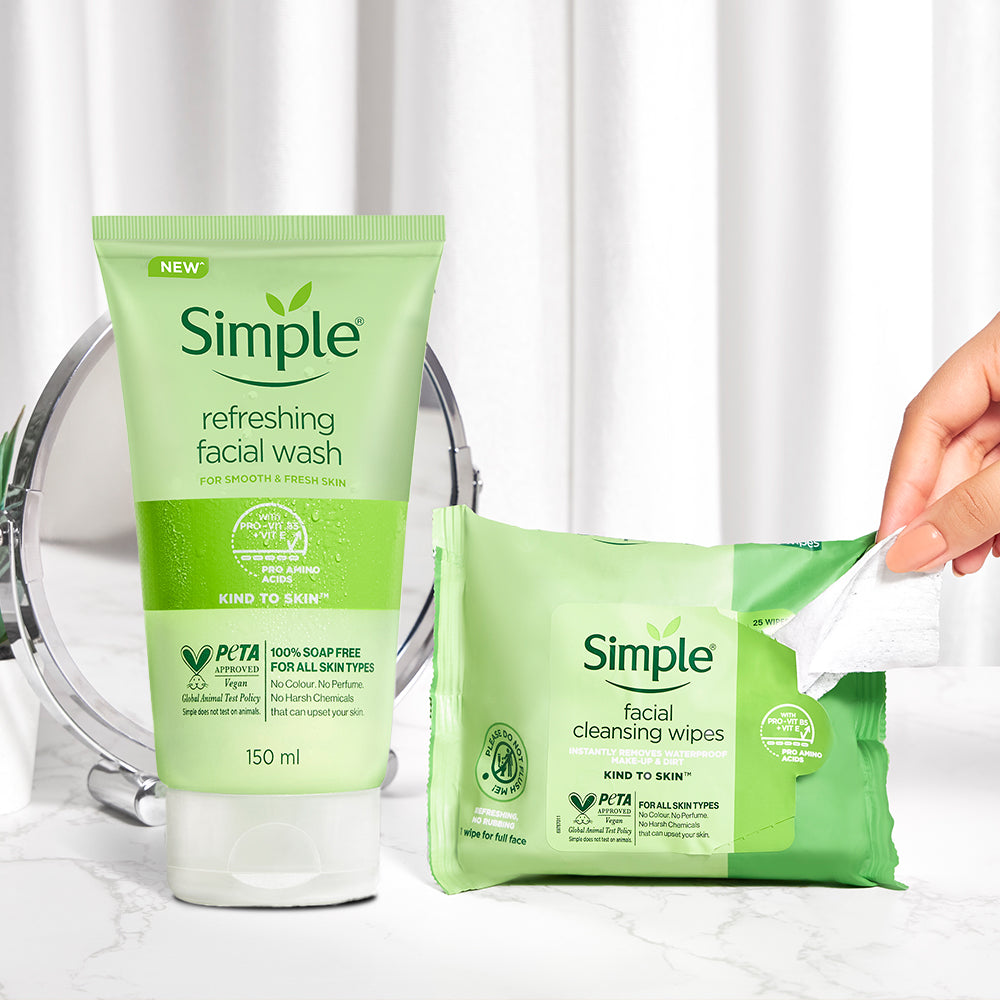 Refreshing Facial Wash + Cleansing Wipes 